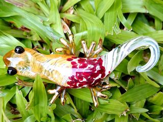 Gecko/lizard Figurine Animals Murano Glass Hand Blown Gold Trim Collectible,  Ry