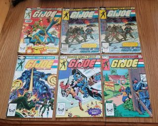 G.  I.  Joe A Real American Hero 1 2 3 9 10 Marvel Comics 1982 Variant 1st Print