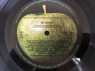 The Beatles White Album No.  0037803 Gatefold Top Loader Vinyl Lp 8