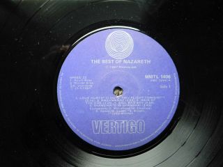 Nazareth - The Best Of.  Rare South Africa Pressing LP Vinyl Record 2