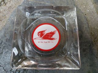 Vintage The Pure Oil Co.  Glass Ashtray