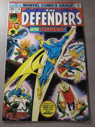 Defenders 28 1st Full Starhawk Appearance 1975 Guardians Galaxy