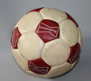 Vintage Umbro Thor Size 5 hand sewn leather soccer ball FIFA approved Budweiser 3