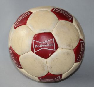 Vintage Umbro Thor Size 5 hand sewn leather soccer ball FIFA approved Budweiser 4