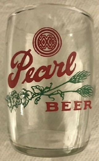 Vintage Wheat Stalks Pearl Beer Barrel Glass San Antonio,  Texas