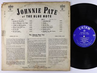 Johnnie Pate - At The Blue Note LP - Salem - SLP 2 Mono VG, 2