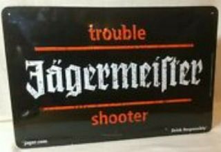 Jägermeister Metal Sign Trouble Shooter Mancave Home Bar