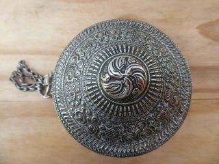Rare Metal Lime Betel Nut Container From Bhutan South East Asia