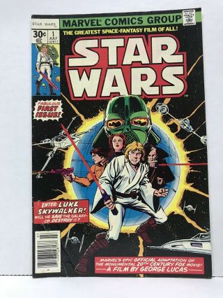 Star Wars 1 Marvel Comics July 1977 Skywalker Vintage