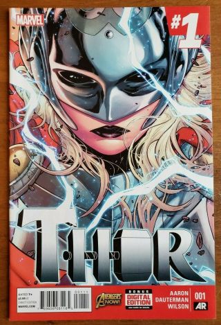 Thor 1 (2014) Nm.  1st Print.  1st Appearance Lady Thor Jane Foster Movie
