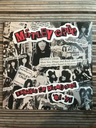 Motley Crue - Decade Of Decadence 81 - 91 - Double Vinyl Album Lp Record Elektra