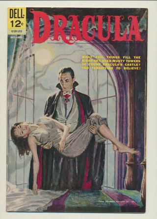 Dracula No.  1 1962 Dell Comics Monster - Painted Cover - Universal One Owner