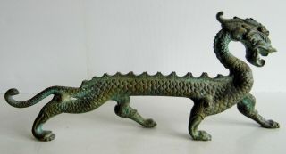 Wonderful Large Old Chinese Bronze Dragon - 32cm Long - Example