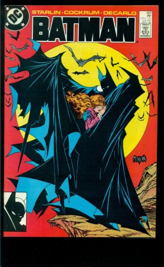 Batman 423,  Classic Todd Mcfarlane Cover,  1988,  Jim Starlin,  1st Print,  Nm 9.  4