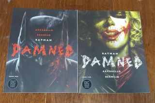Batman Damned 1 (first Print,  Uncensored,  Nm - To Nm Range) And 2 (vf)