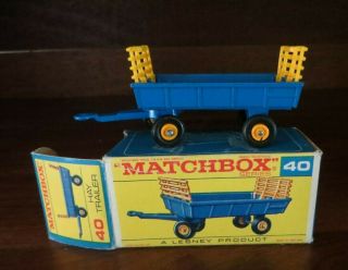 Vintage Lesney Matchbox Series 40 Hay Trailer England