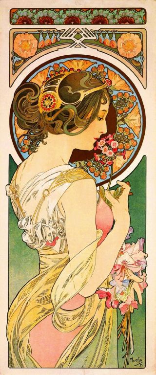 1899 La Primevere Vintage French Nouveau France Poster Print Advertisement