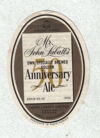 Brewery Label - Canada - Labatt 