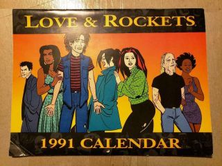 Love And Rockets 1991 Calendar Rare Unmarked Gilbert Jaime Hernandez Fun