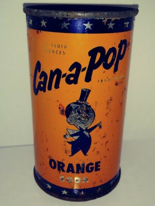 Can - A - Pop Orange Flat Top Soda Can - Pre Zip - Sheridan,  Wyoming