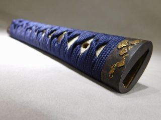 Long Katana Tsuka 18 - 19thc Japanese Antique Fittings Edo Koshirae