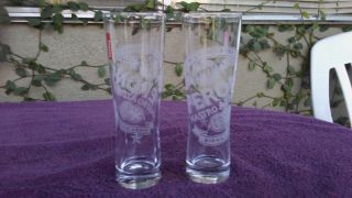 Peroni Nastro Azzurro Frosted Etched Italian Lager Beer Glass Italy 7.  75 " 12oz 2