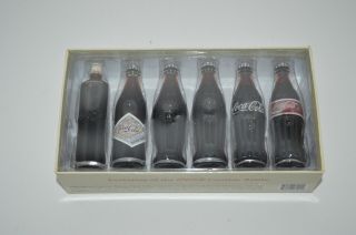 Vintage Evolution Of The Coca - Cola Contour Bottle Miniature Set Of 6 Nib