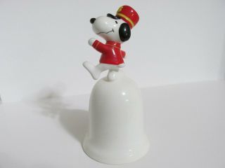 SNOOPY PEANUTS CHARLIE BROWN SCHMID VINTAGE PORCELAIN RARE ANNUAL HAND BELL 1986 2