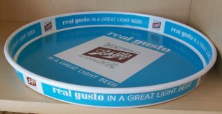 Vintage 1965 Schlitz " Real Gusto In A Great Light Beer " Tray