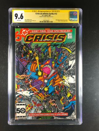 Crisis On Infinite Earths 12 Cgc 9.  6 Signed By George Perez
