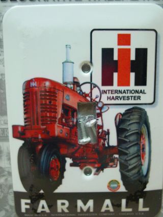 METAL LIGHT PLATE SWITCH WALL COVER FARMALL INTERNATIONAL HARVESTER TRACTOR 2