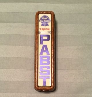 Vintage Pbr Pabst Blue Ribbon Plastic Faux Wood Look 4.  5 " Beer Tap Handle