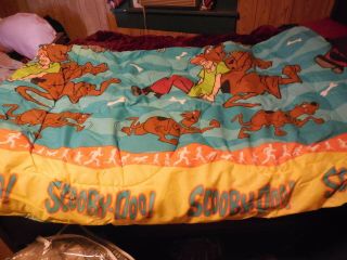 Vtg 1990s Scooby Doo Shaggy Comforter 60 " By 80 "