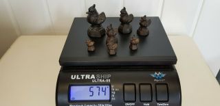 Rare 7x Opitum Chinese/Burmese Duck Solid Bronze Weights 574grams 6