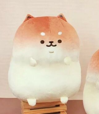 Big Furyu Yeast Ken Bread Dog Plush Shiba Inu Toreba Sitting Down Pose Doll