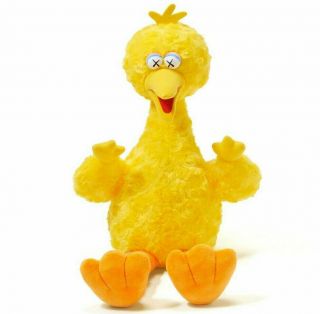 Authentic Uniqlo X Kaws X Sesame Street Big Bird Limited Plush Doll Toy
