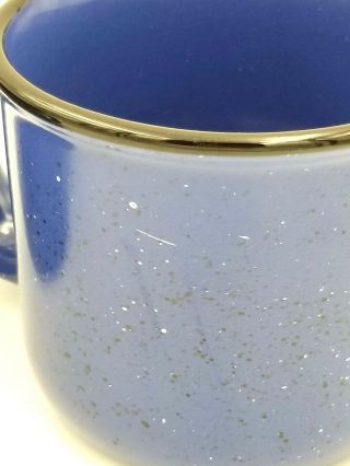 Marlboro Unlimited Blue Speckled Stoneware Coffee Mugs/ Cups set of 2 3