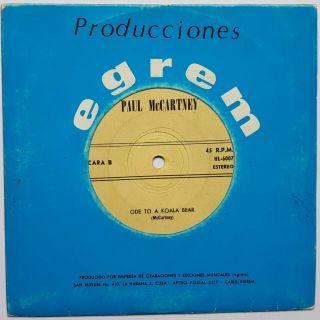 7/45 PAUL McCARTNEY/MICHAEL JACKSON: SAY SAY SAY (CUBA) 2