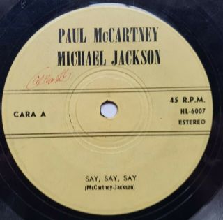 7/45 PAUL McCARTNEY/MICHAEL JACKSON: SAY SAY SAY (CUBA) 3