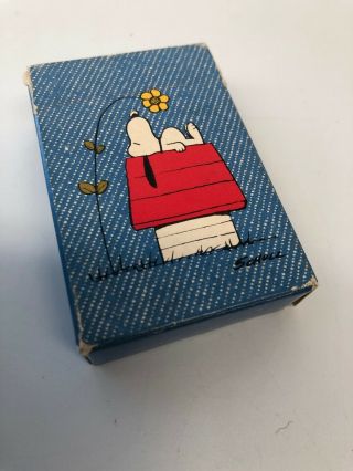 Vintage Peanuts Miniature Hallmark Playing Cards Full Deck Features Snoopy