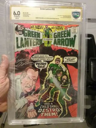 Green Lantern Green Arrow 83 Cbcs 6.  0 1971 Ss Neal Adams