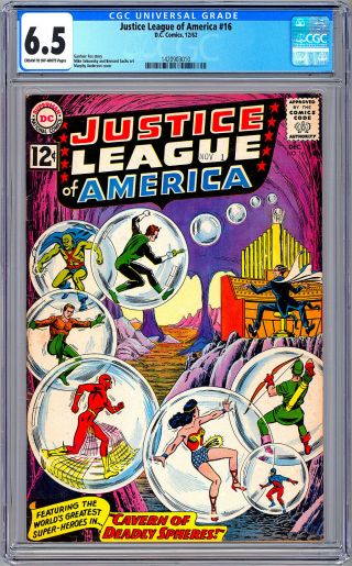 Justice League Of America 16 Cgc 6.  5 Gardner Fox Story Murphy Anderson Cvr 1962