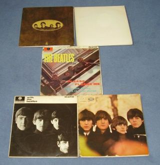 Beatles - 5 X Lps - White Album/please Me/with The Beatles/for Sale/love Songs