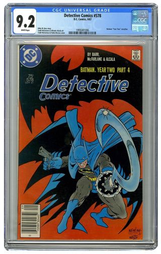 Detective Comics 578 Cgc 9.  2 Dc Comic Batman Year Two Storyline