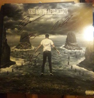 Let The Ocean Take Me By The Amity Affliction Vinyl Signed X4 Blue Color