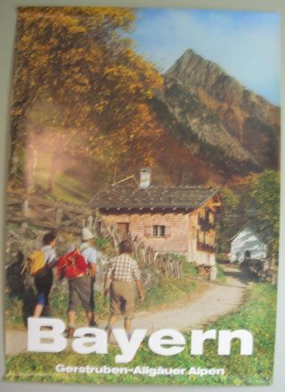 Bayern Allgauer Alpen German Tourist Travel Poster 1960 