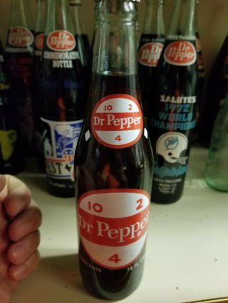 60s Dr Pepper Full 12oz Bottle With Diamonds