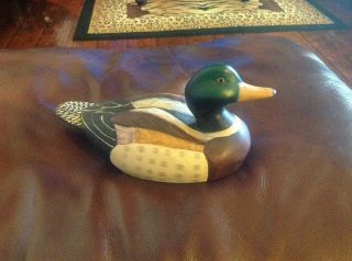 Vintage Ceramic Mallard Duck - - 10 " X 5 " X 4.  5 "