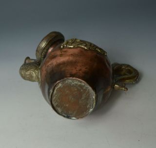 Antique Tibetan copper silver Coffee pot with Dragon handle 5