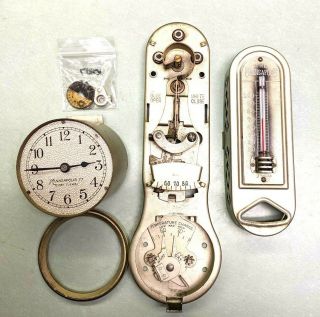 Vtg Minneapolis - Tycos Thermometer/ Minneapolis - 77 8 Day 7 Jewel Clock,  1918,  1926 2
